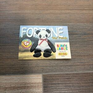Vintage (1999) Ty Beanie Babies “Fortune” The Panda Series 2 Trading Card 4196